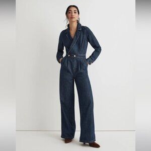 Madewell Denim Tailored Jumpsuit in Norvell Wash Size 10